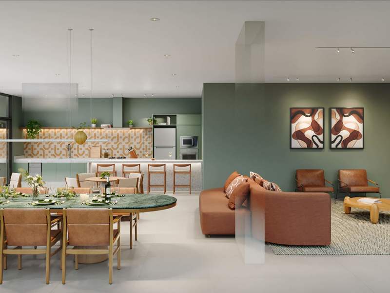 PERSPECTIVA ILUSTRADA DO SALÃO DE FESTAS