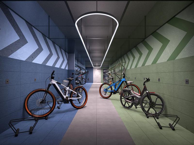 PERSPECTIVA ILUSTRADA DO BICICLETÁRIO