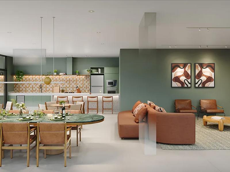 PERSPECTIVA ILUSTRADA DO SALÃO DE FESTAS