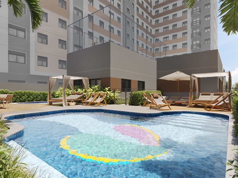 Perspectiva Ilustrada Da Piscina
