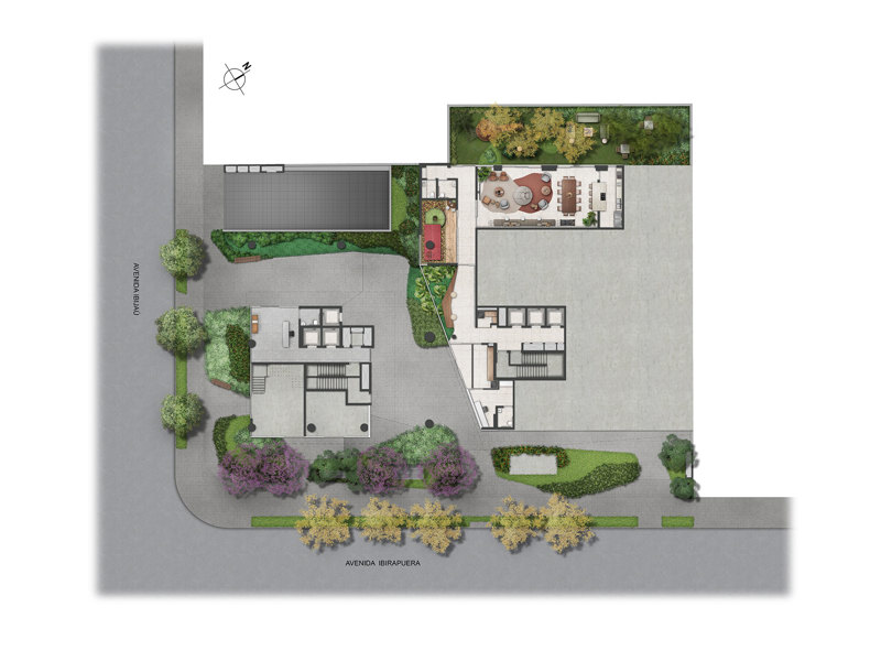 Ilustração da planta - Implantação Térreo 