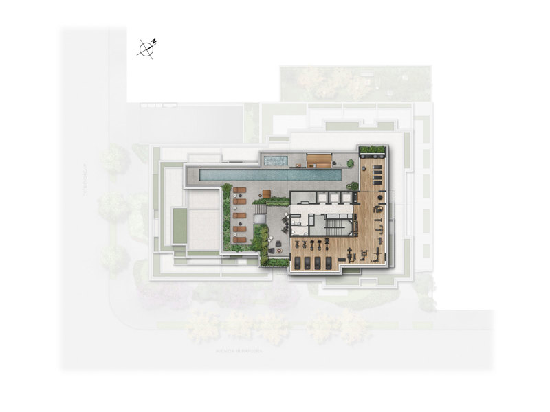Ilustração da planta - Implantação 17º pavimento 