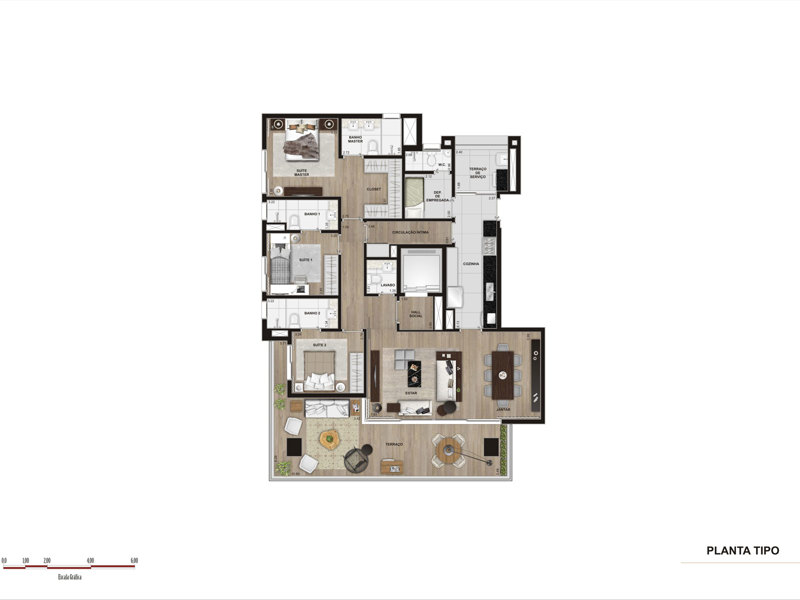Ilustração da planta - Tipo