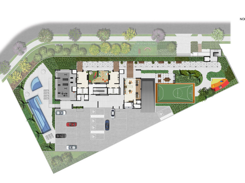 Ilustração da planta - implantação