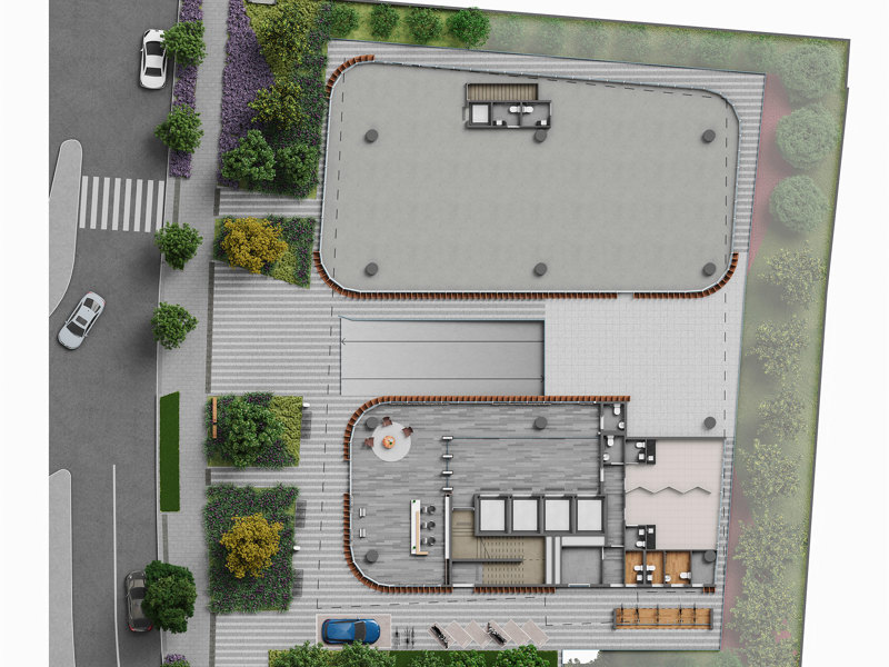 Ilustração da planta - Implantação térreo