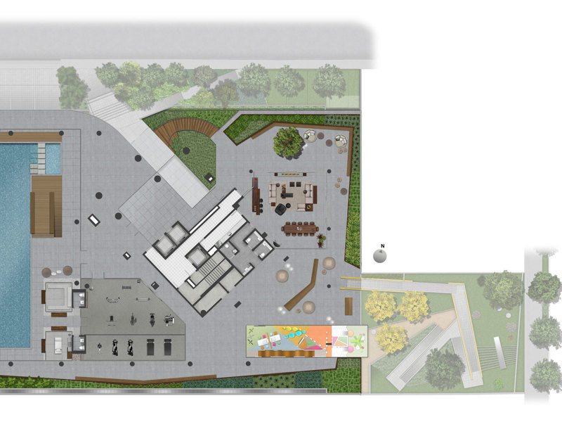 Ilustração da planta - Implantação terreo