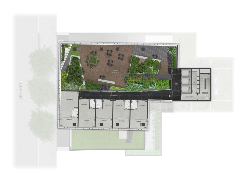 Ilustração da planta - Planta cobertura