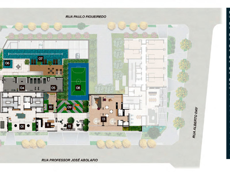 Ilustração da planta - Implantação Térreo