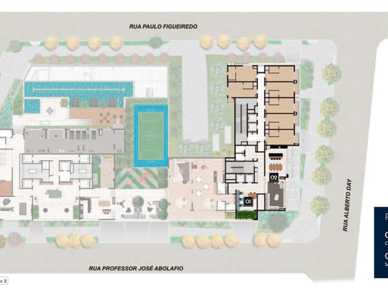Ilustração da planta - Implantação Terreo