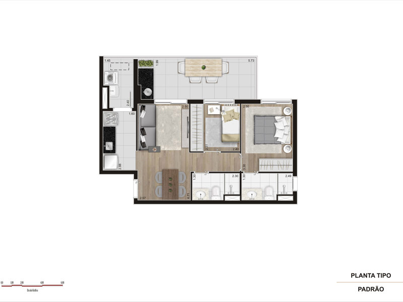 Ilustração da planta - Tipo