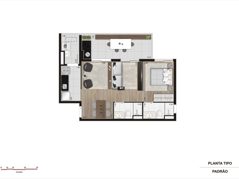 Ilustração da planta - Tipo opção