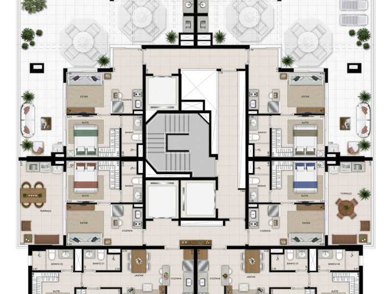 Ilustração da planta - Planta 4