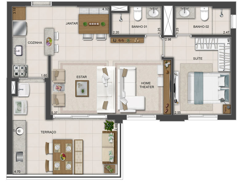 Ilustração da planta - Planta 6