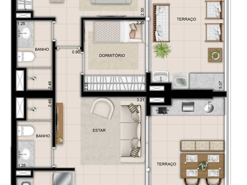 Ilustração da planta - Planta 8