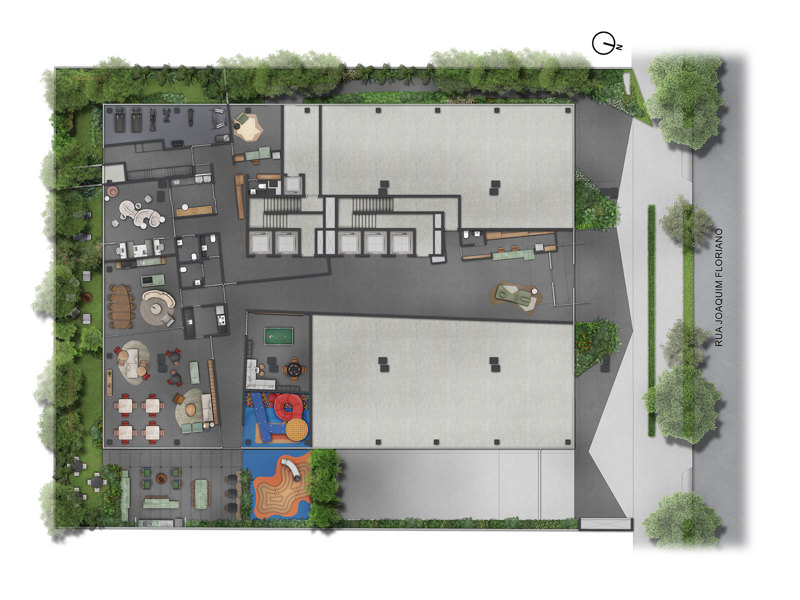 Ilustração da planta - Implantação Térreo 