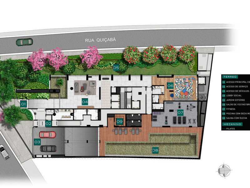 Ilustração da planta - Implantação geral