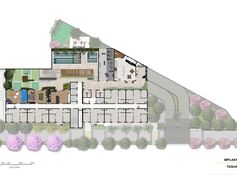 Ilustração da planta - Implantação