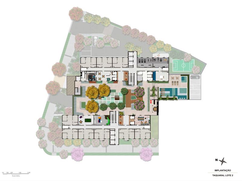 Ilustração da planta - Implantação