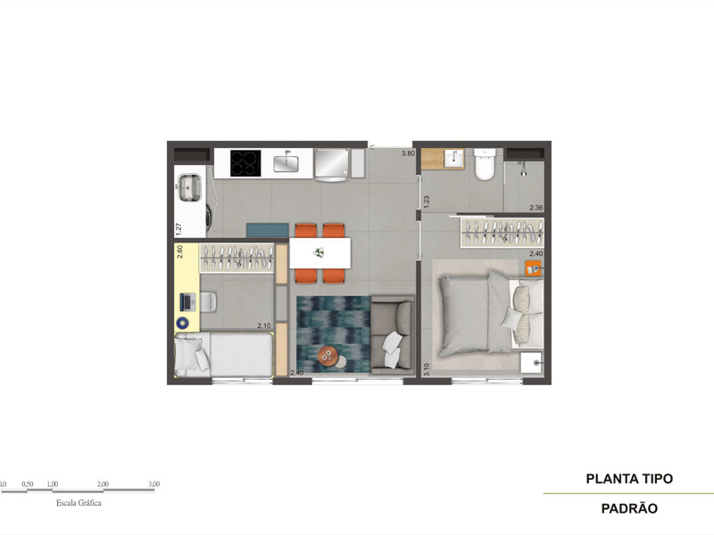 Ilustração da planta - Tipo