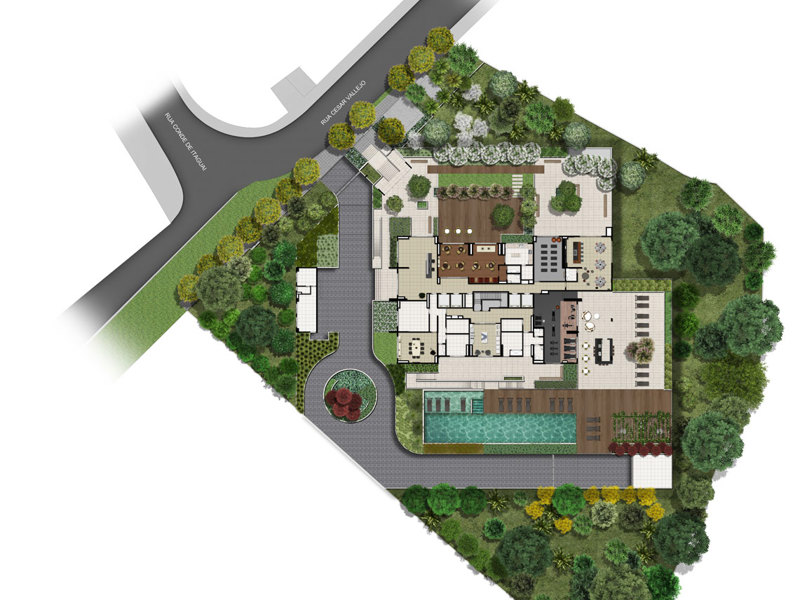 Ilustração da planta - Implantação